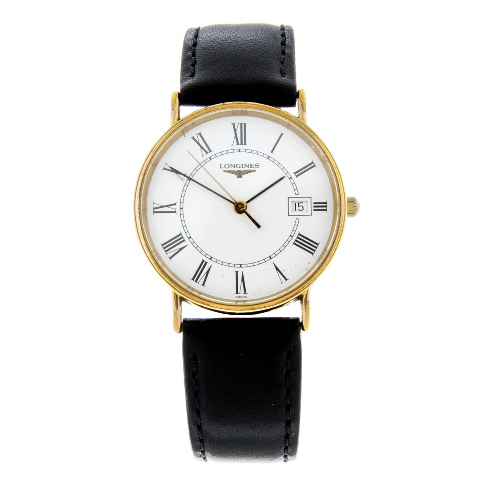 LONGINES - a gold plated Vintage wrist watch, 32mm.