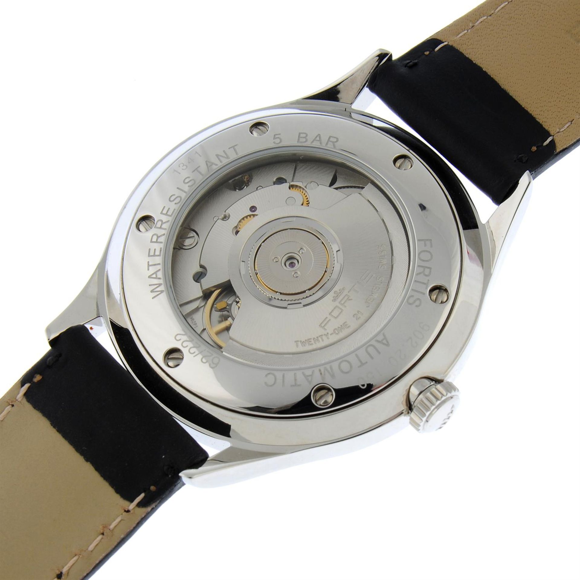 FORTIS - a limited edition stainless steel Terrestis Founder wrist watch, 40mm. - Bild 3 aus 4