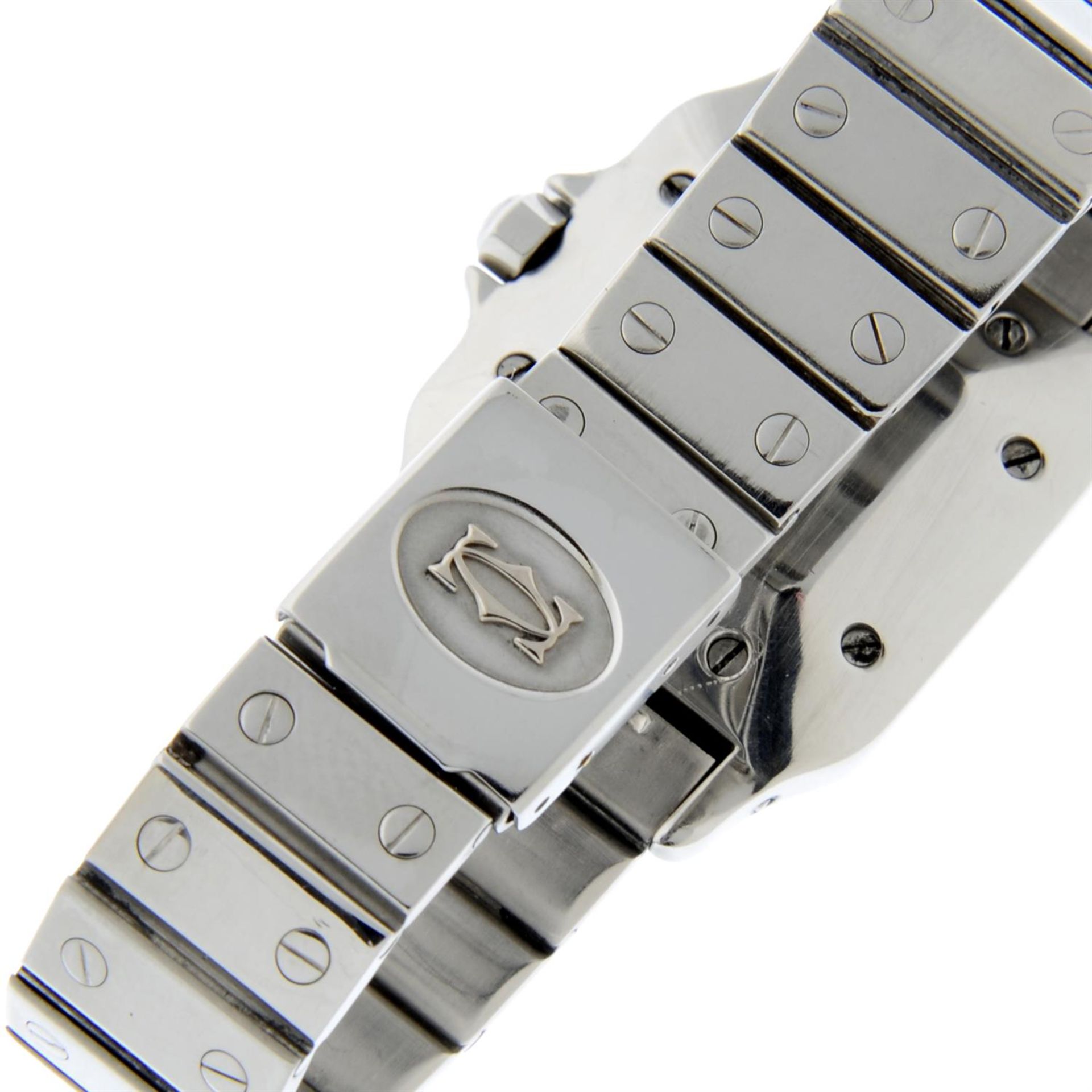CARTIER - a bi-metal Santos bracelet watch, 29mm. - Bild 2 aus 4