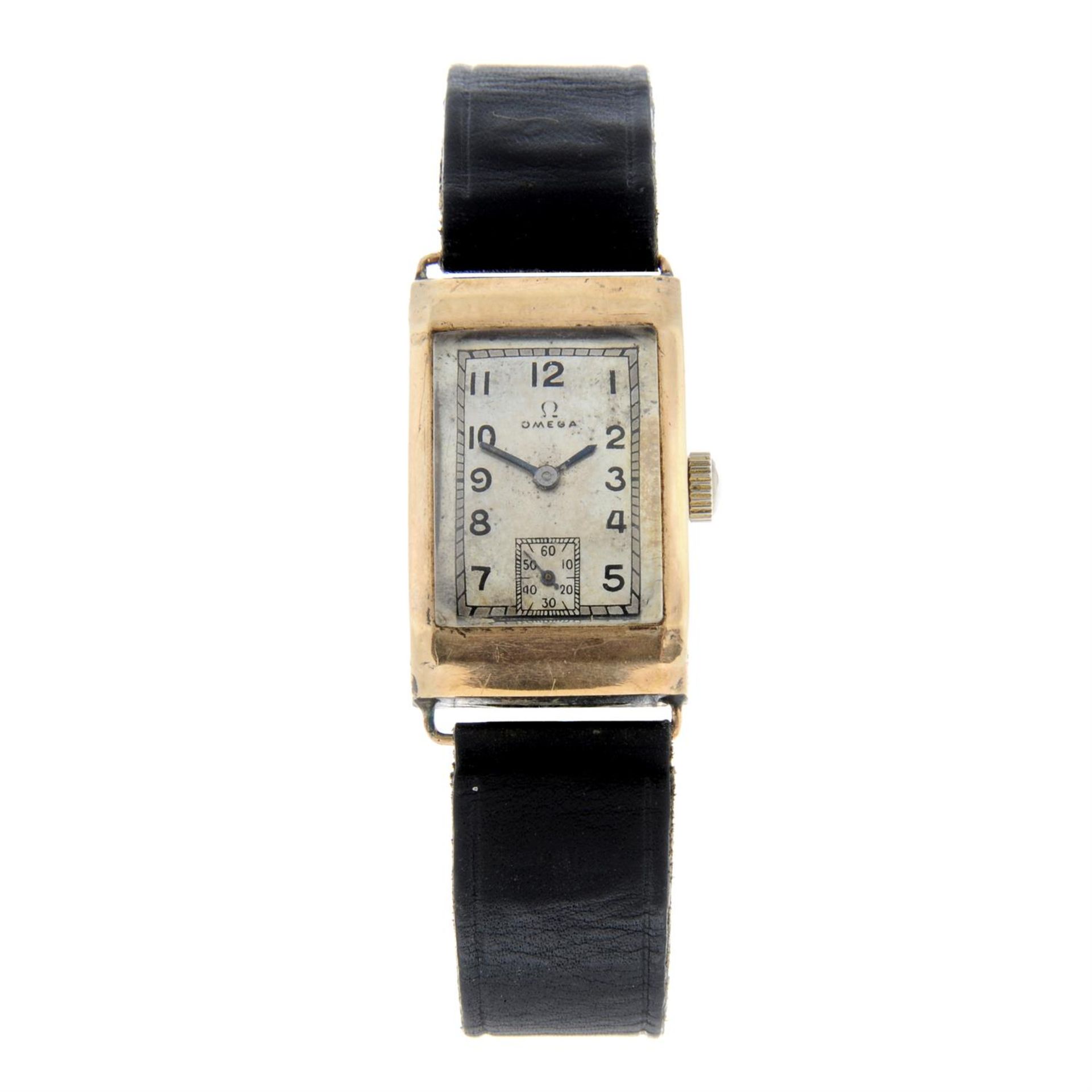 OMEGA - a 9ct yellow gold wrist watch, 20mm.