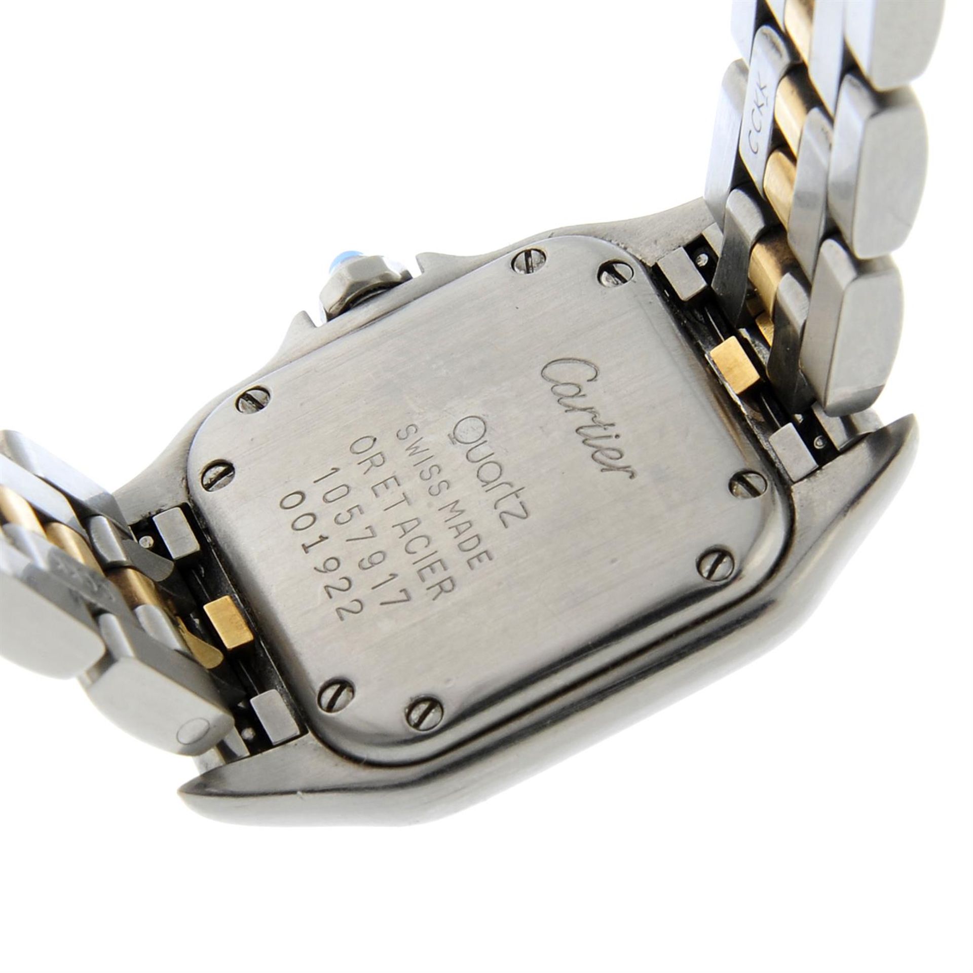 CARTIER - a bi-metal Panthere bracelet watch, 22mm. - Bild 4 aus 4
