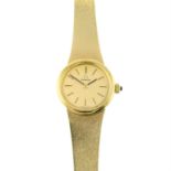 A lady's 9ct gold wrist watch, by Omega.