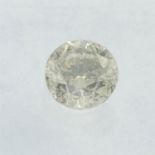 A brilliant cut fancy yellow diamond, weighing 0.61ct. Within AIG security seal.