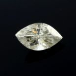 A marquise shape diamond, weighing 1.03ct