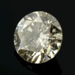 A brilliant cut diamond, weighing 0.57ct