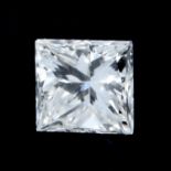 A square shape diamond, weighing 0.30ct