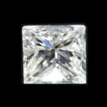 A square shape diamond, weighing 0.33ct