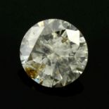 A brilliant cut diamond, weighing 0.77ct