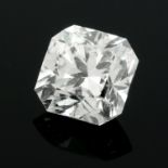 A square shape diamond, weighing 0.52ct