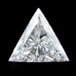 A triangular shape diamond, weighing 0.18ct