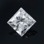 A square-shape diamond, weighing 0.40ct