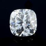 A cushion shape diamond, weighing 0.51ct