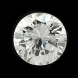 A brilliant cut diamond, weighing 0.37ct