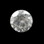 A brilliant cut diamond, weighing 0.65ct