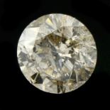 A brilliant cut diamond, weighing 0.74ct