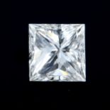 A square shape diamond, weighing 0.23ct