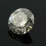 A brilliant cut diamond, weighing 0.65ct