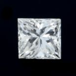 A square shape diamond, weighing 0.55ct