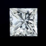 A square shape diamond, weighing 0.44ct