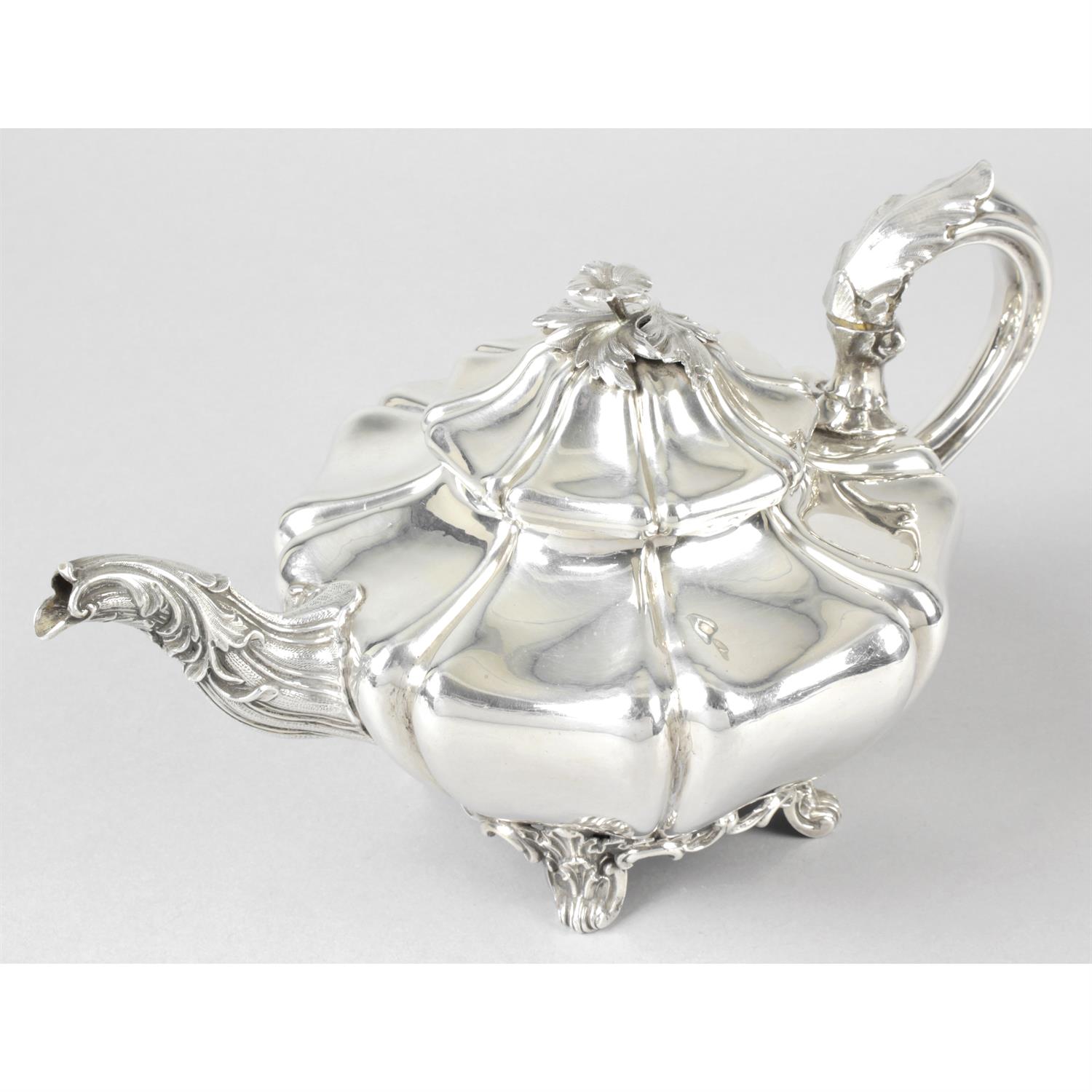 An early Victorian silver teapot.