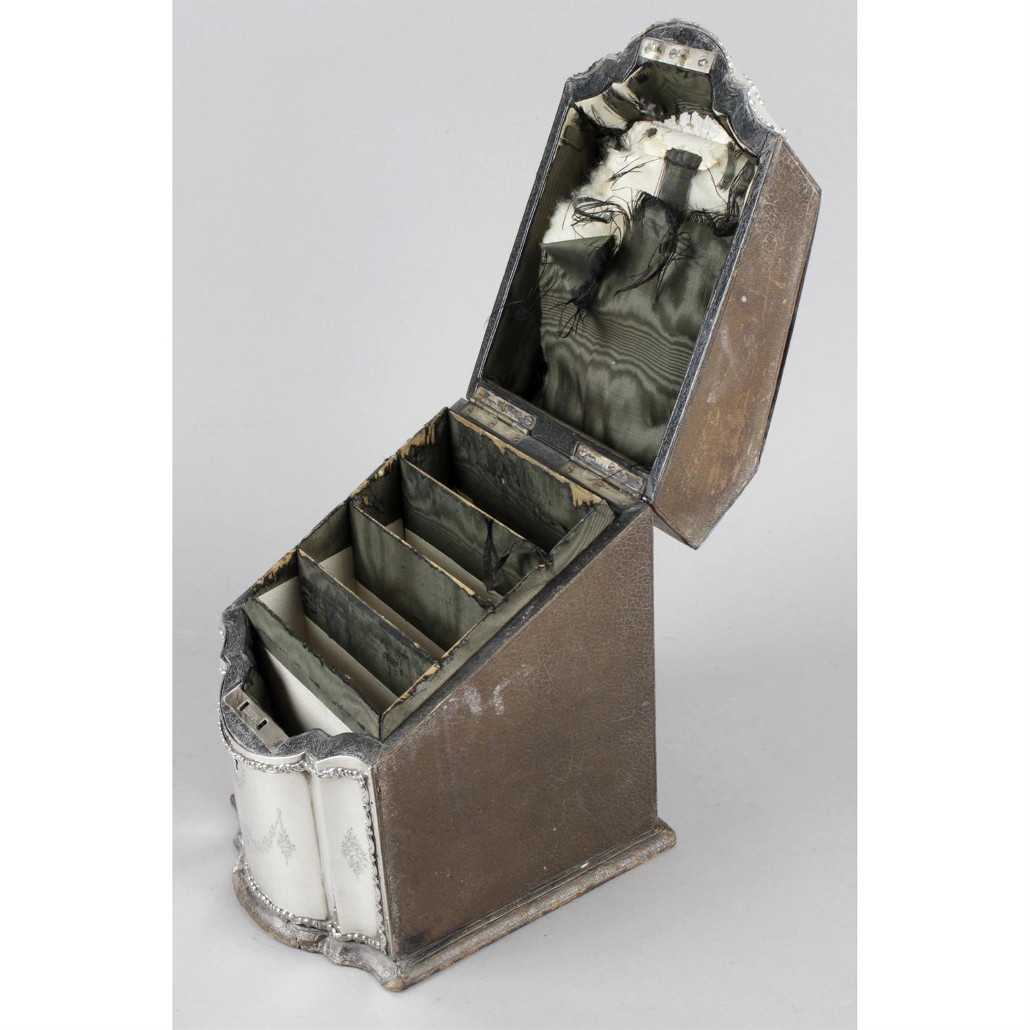 An Edwardian silver mounted stationary box. - Image 3 of 4