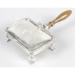 A mid-twentieth century small silver table cigarette dispenser or holder, modelled as a cheese