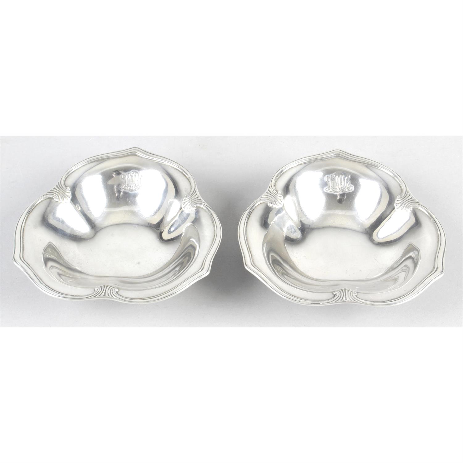 A pair of Tiffany & Co sterling silver dishes.