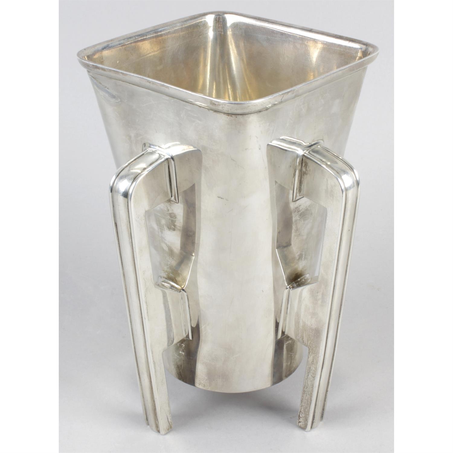 A Victorian silver vase with four handles. - Image 2 of 3