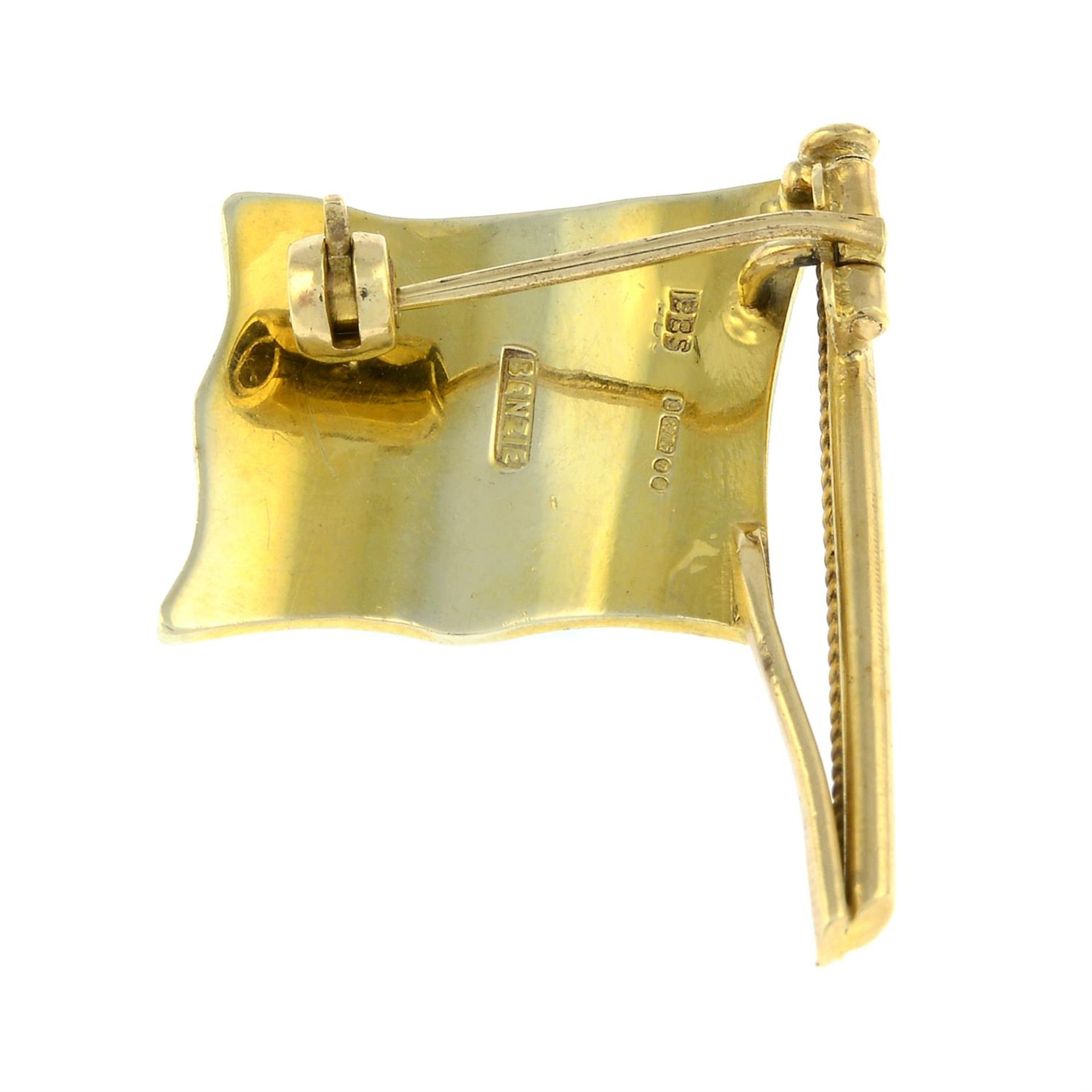 A 9ct gold enamel Union Jack brooch. - Bild 2 aus 2