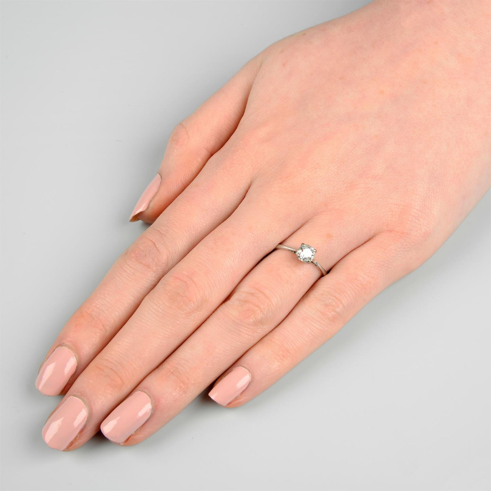 An old-cut diamond single-stone ring. - Bild 5 aus 5