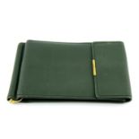 ROLEX- a green leather card holder.