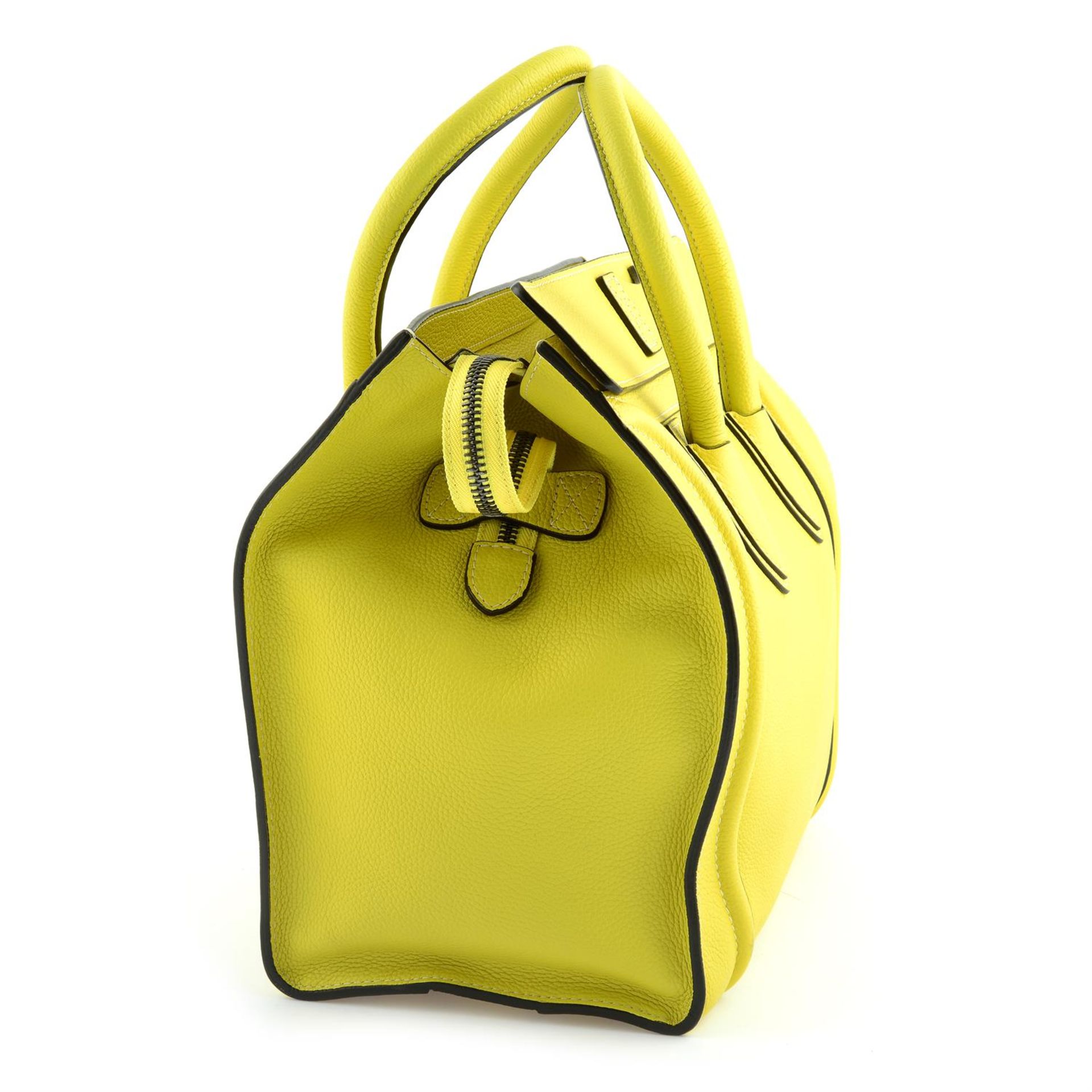 CÉLINE- a mustard yellow leather Phantom bag. - Image 3 of 5