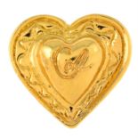 CHRISTIAN LACROIX - a heart brooch.