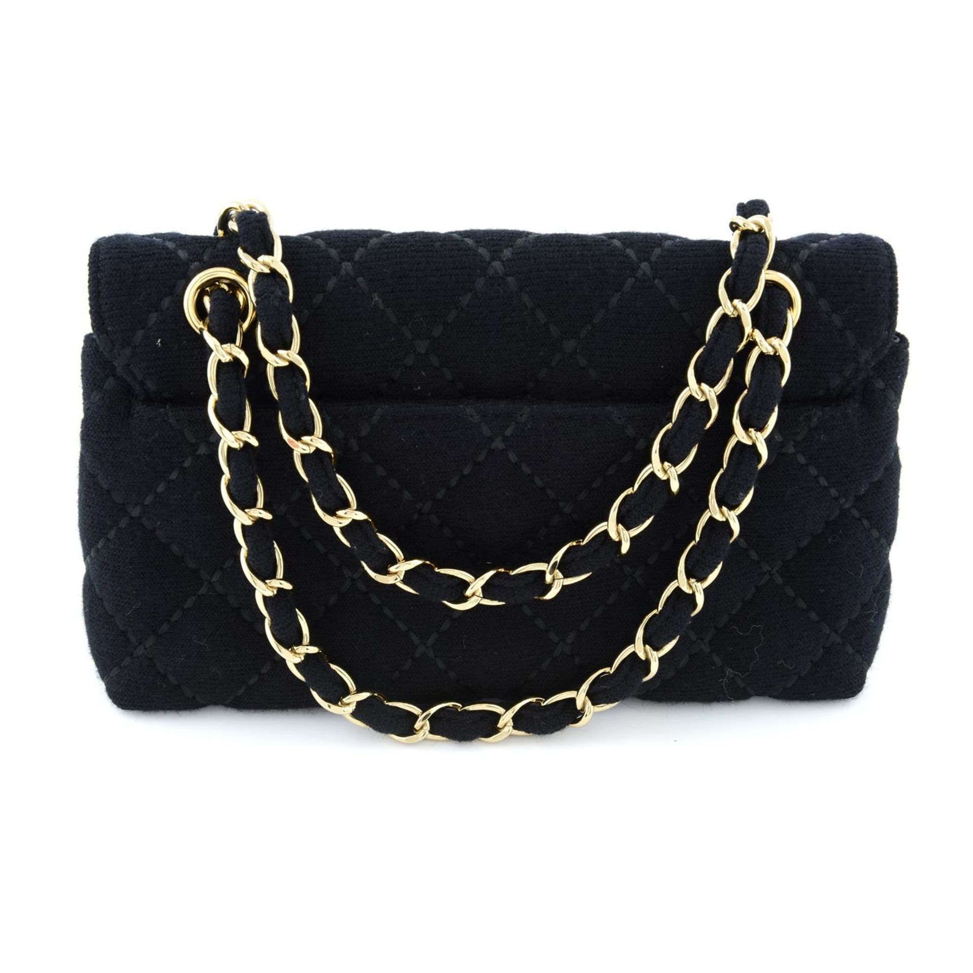 CHANEL - a 2003 single flap fabric bag. - Image 2 of 5