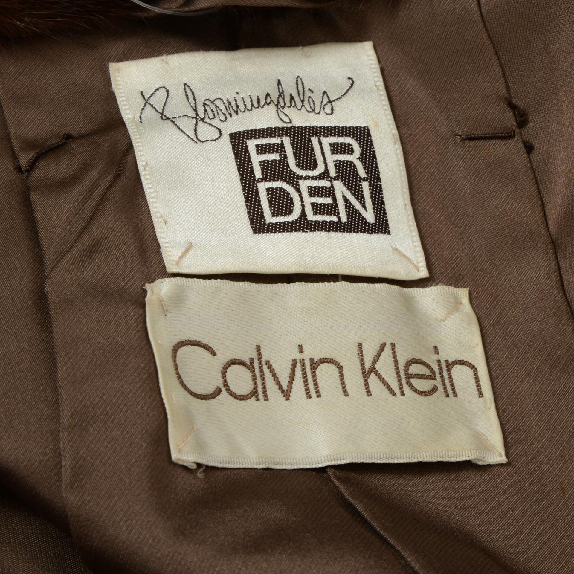 CALVIN KLEIN - a double breasted mink jacket. - Image 3 of 3