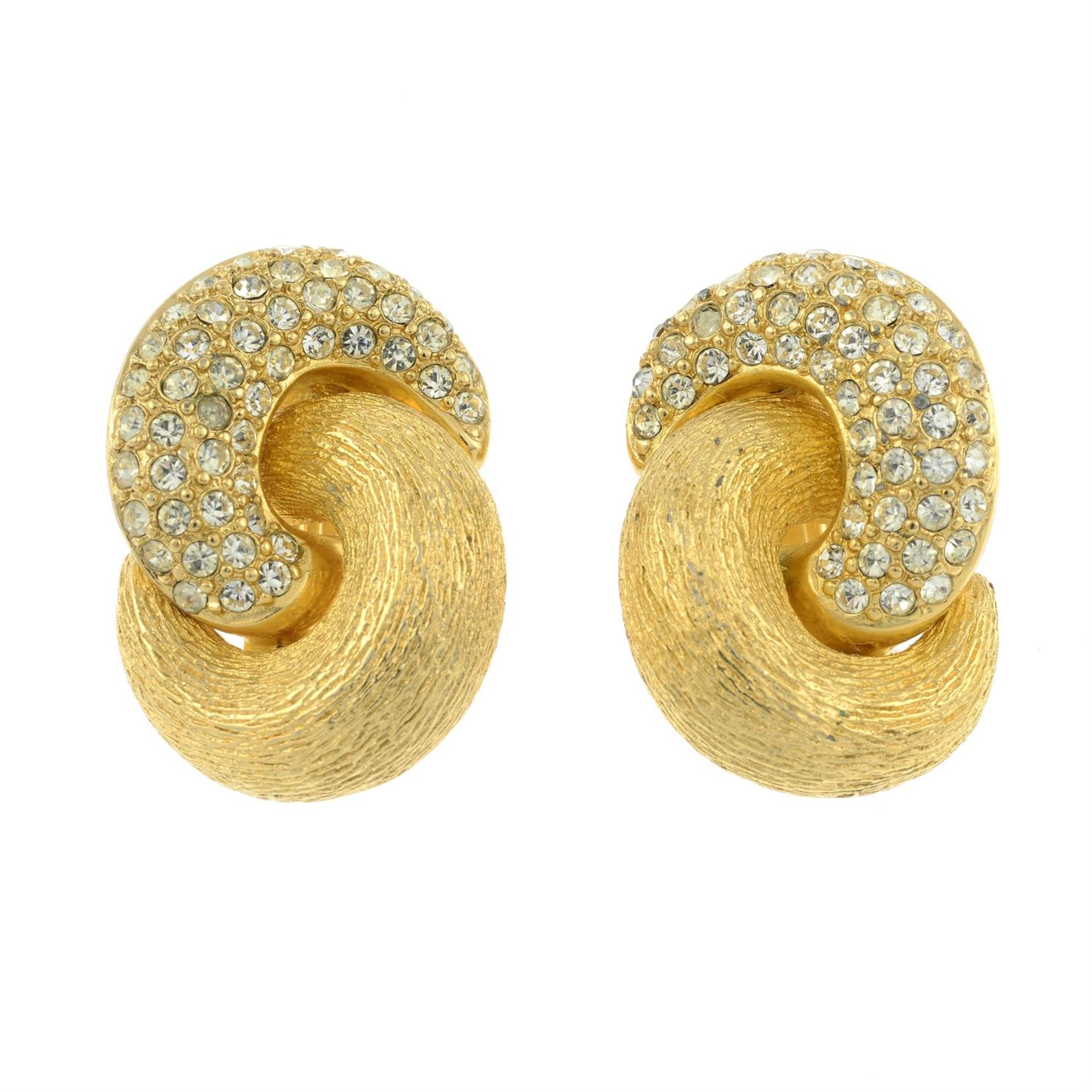 CHRISTIAN DIOR - a pair of clip-on earrings.
