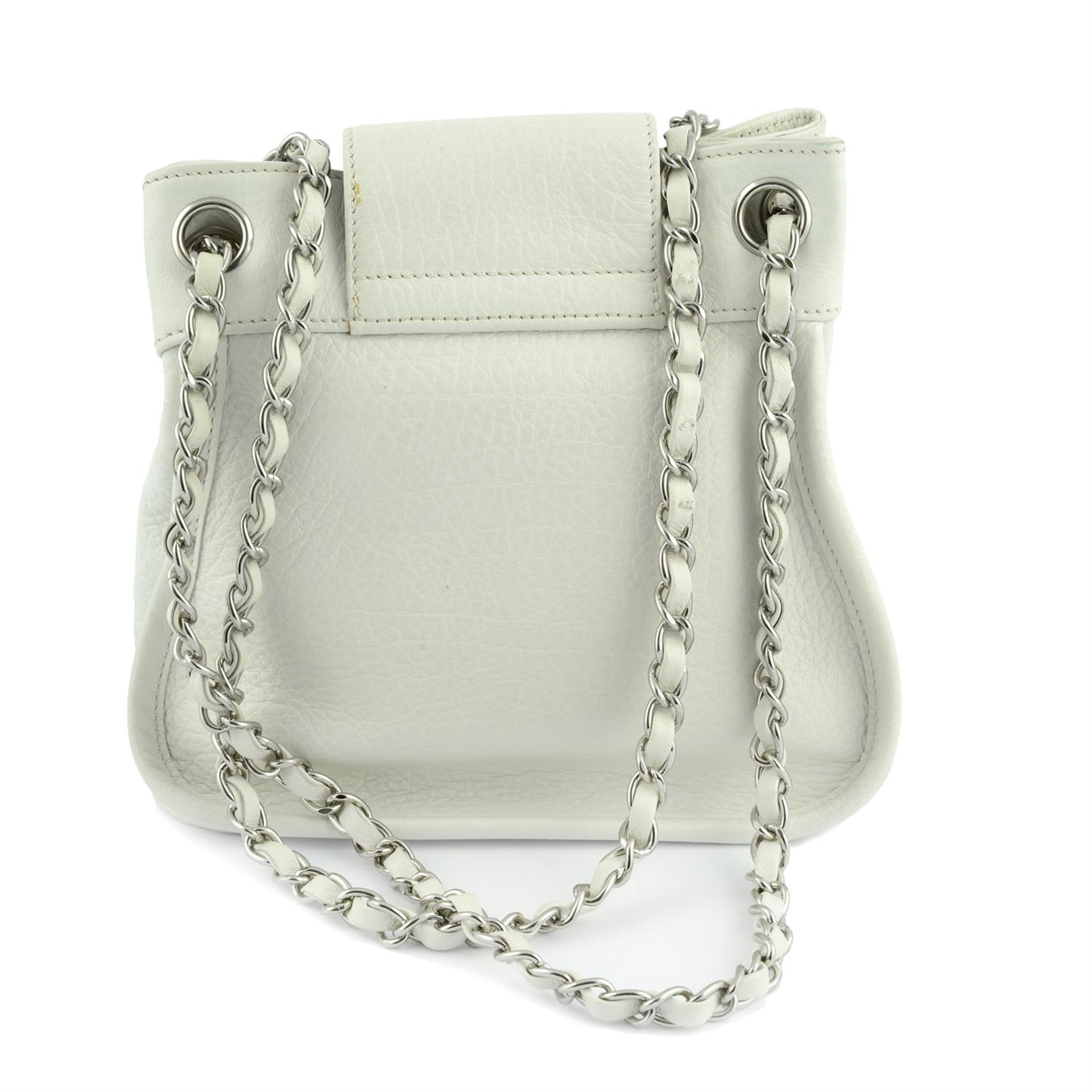 CHANEL - a 2004 white Mademoiselle Accordion Flap bag. - Image 2 of 5
