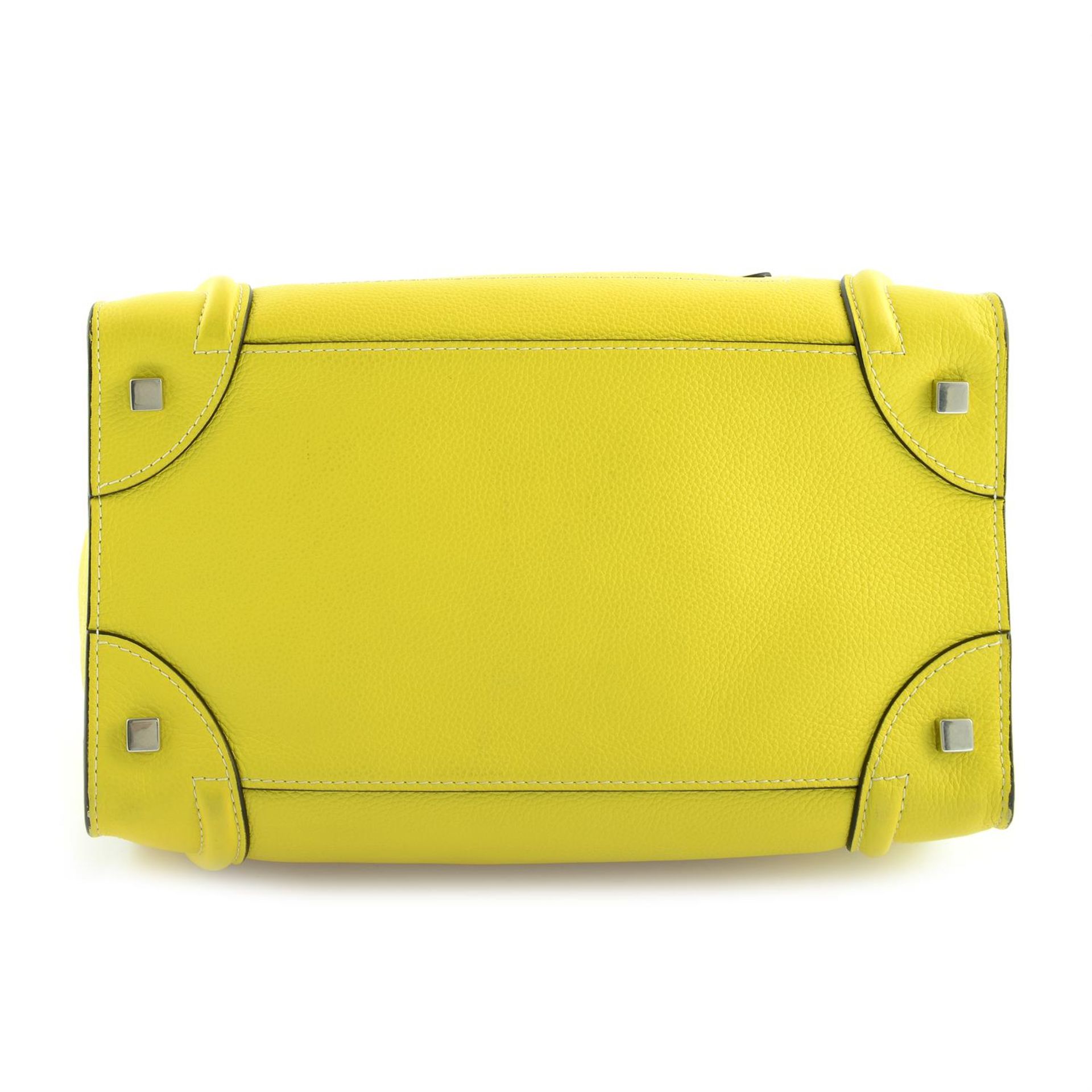 CÉLINE- a mustard yellow leather Phantom bag. - Image 5 of 5