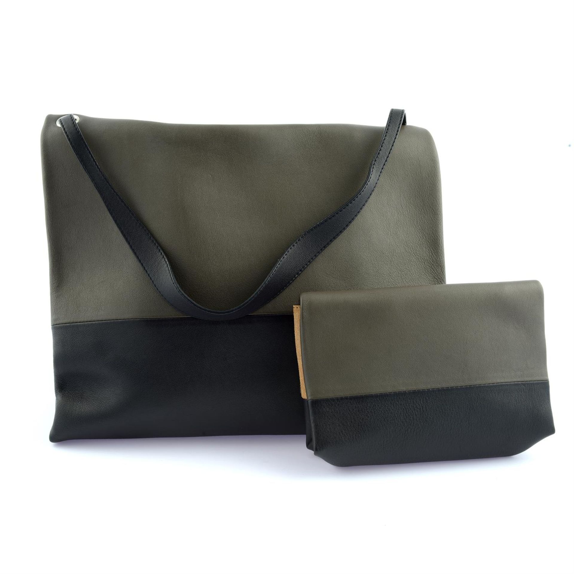 CÉLINE- a soft tote bag and pouch. - Image 2 of 5