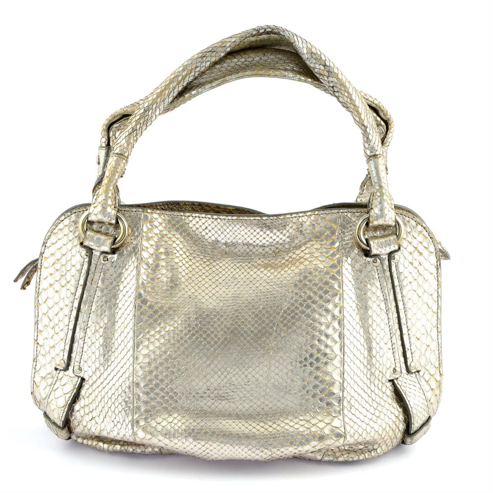 CÉLINE - a large metallic Bittersweet hobo handbag. - Image 2 of 4