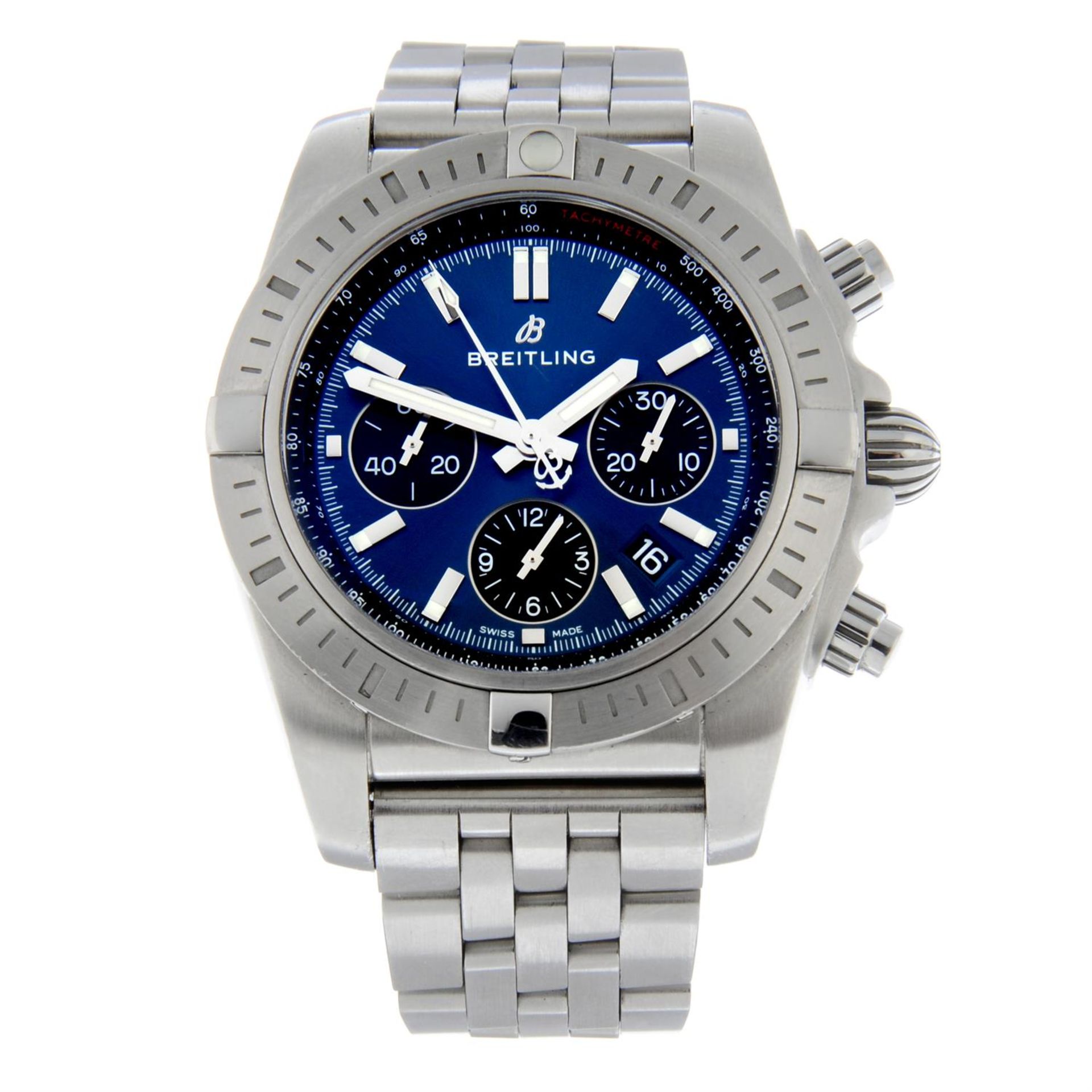 BREITLING - a stainless steel Chronomat 44 chronograph bracelet watch, 44mm.