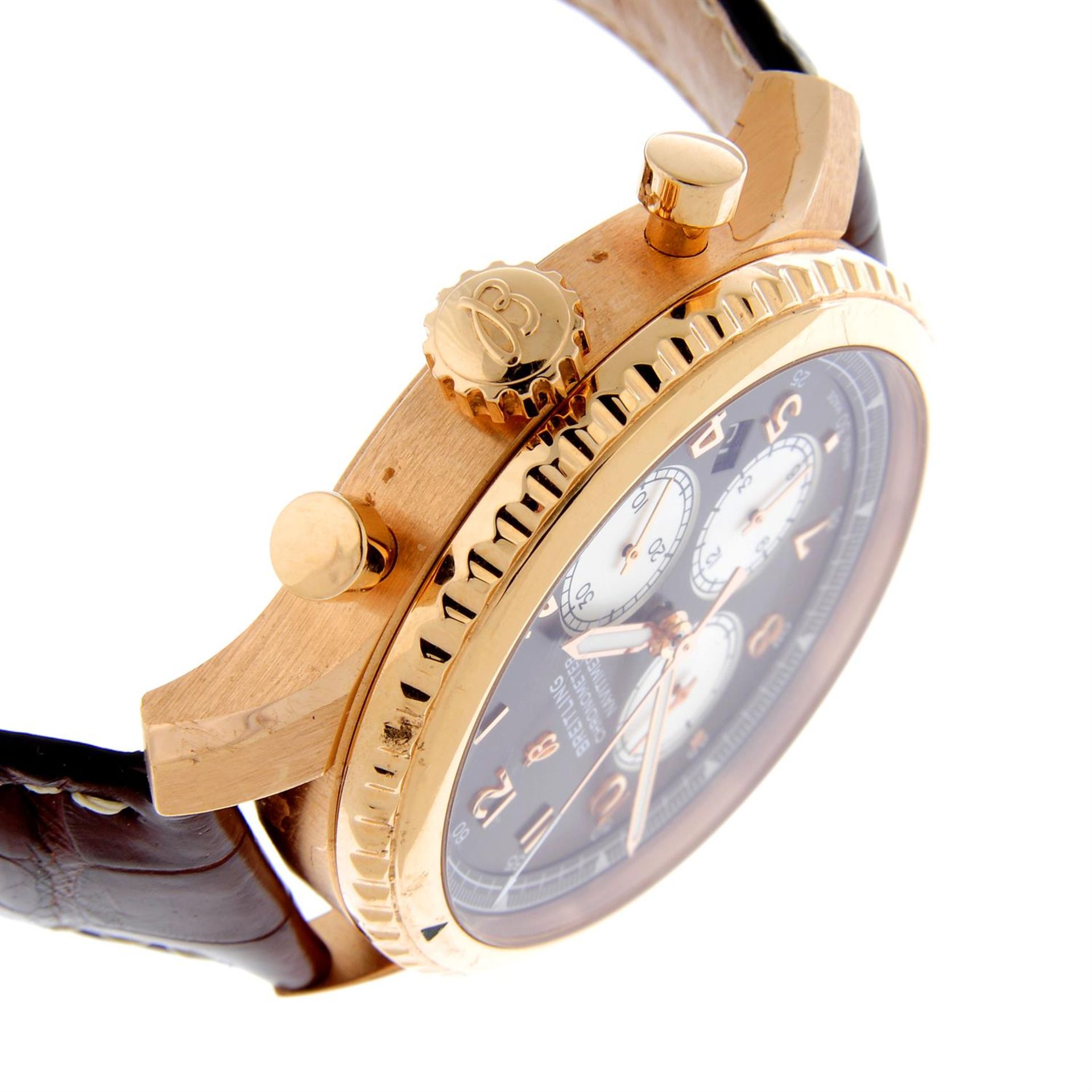 BREITLING - an 18ct rose gold Navitimer chronograph wrist watch, 43mm. - Image 3 of 5