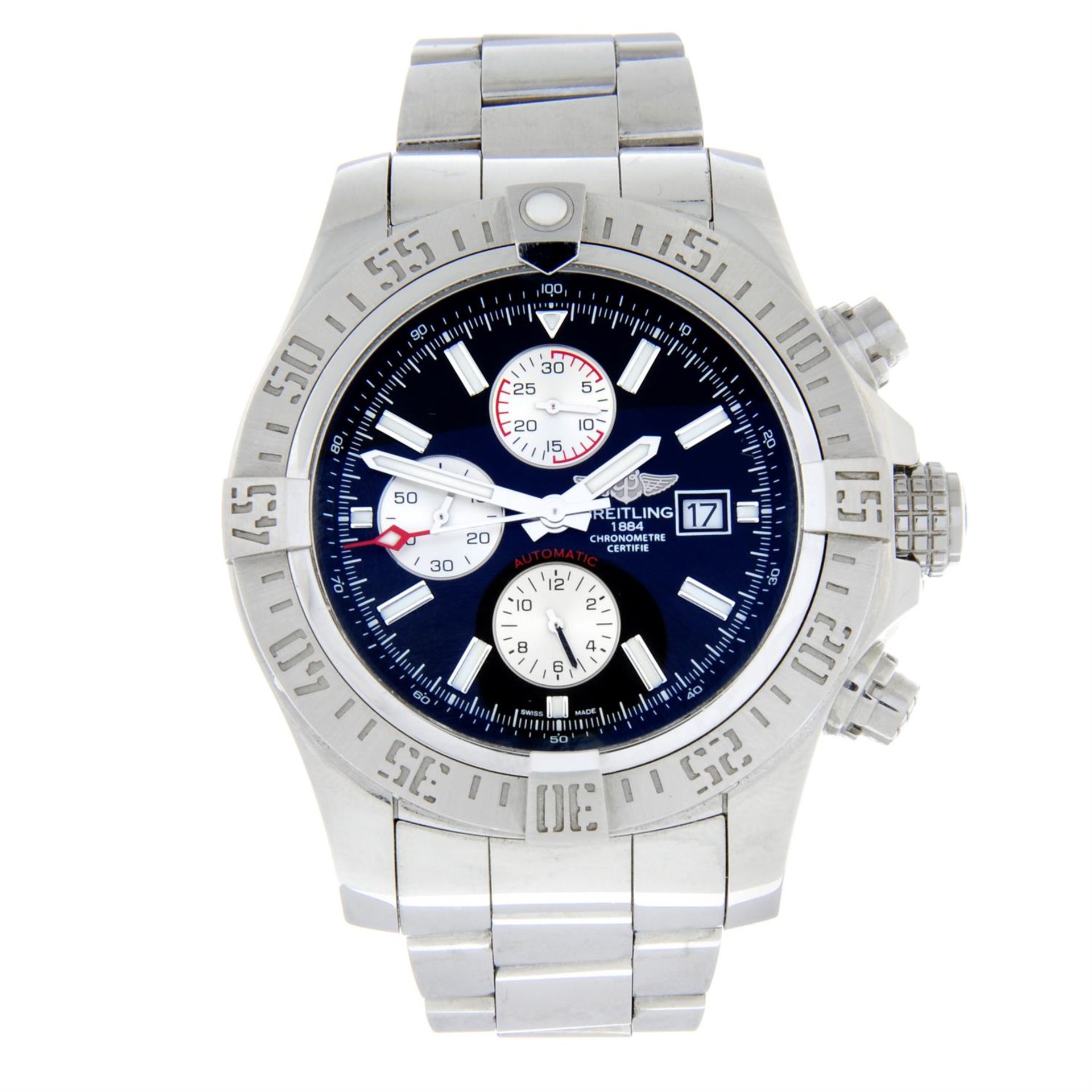 BREITLING - a stainless steel Super Avenger II chronograph bracelet watch, 48mm.