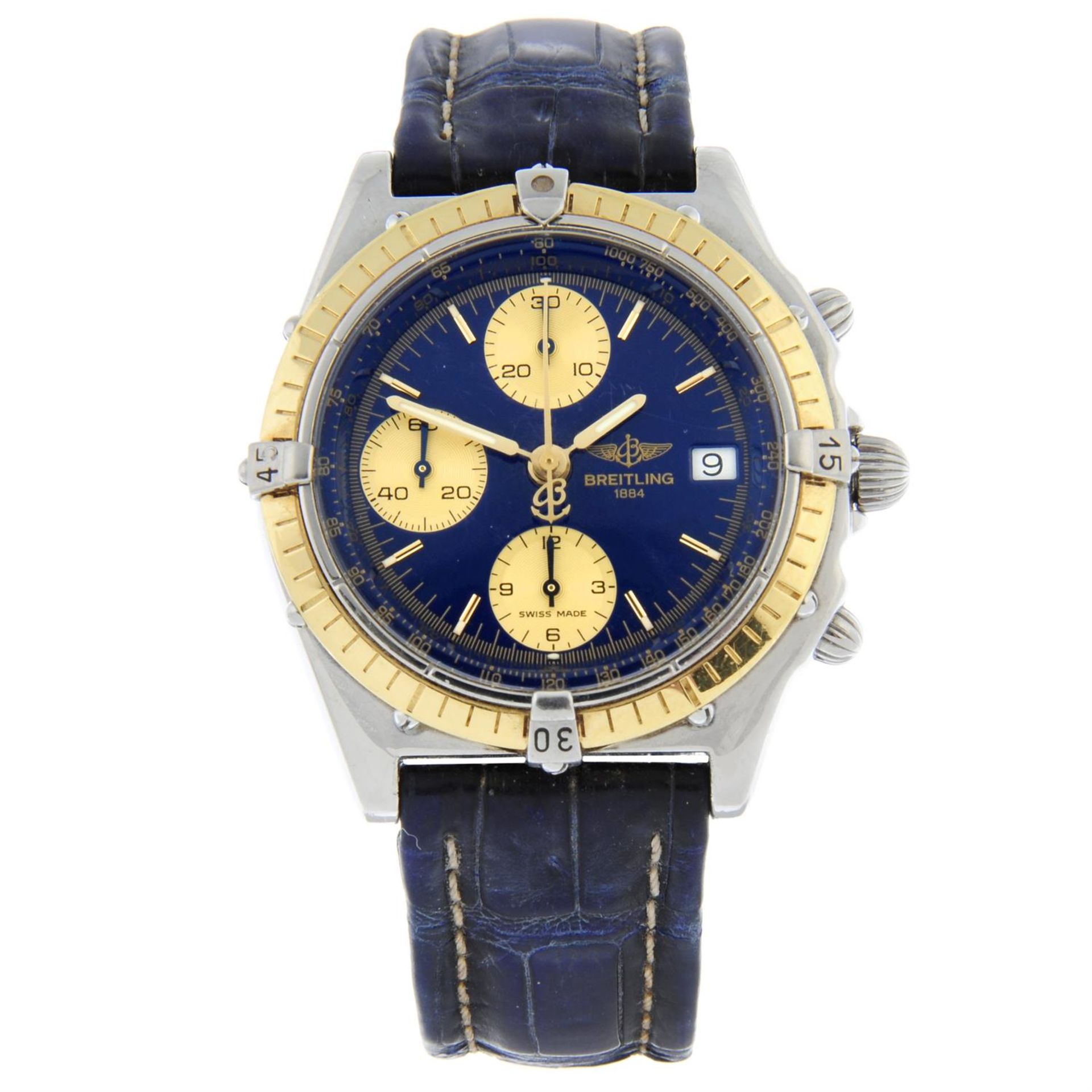 BREITLING - a bi-metal Chronomat chronograph wrist watch, 39.5mm.