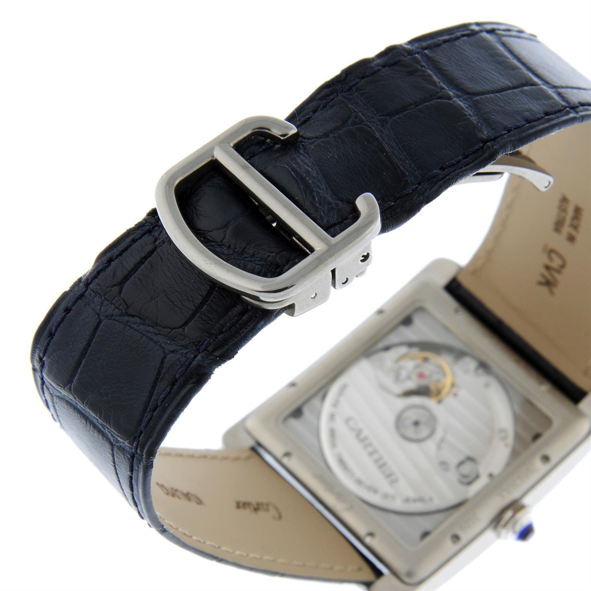 CARTIER - a stainless steel Tank MC wrist watch, 34x34mm. - Bild 2 aus 5