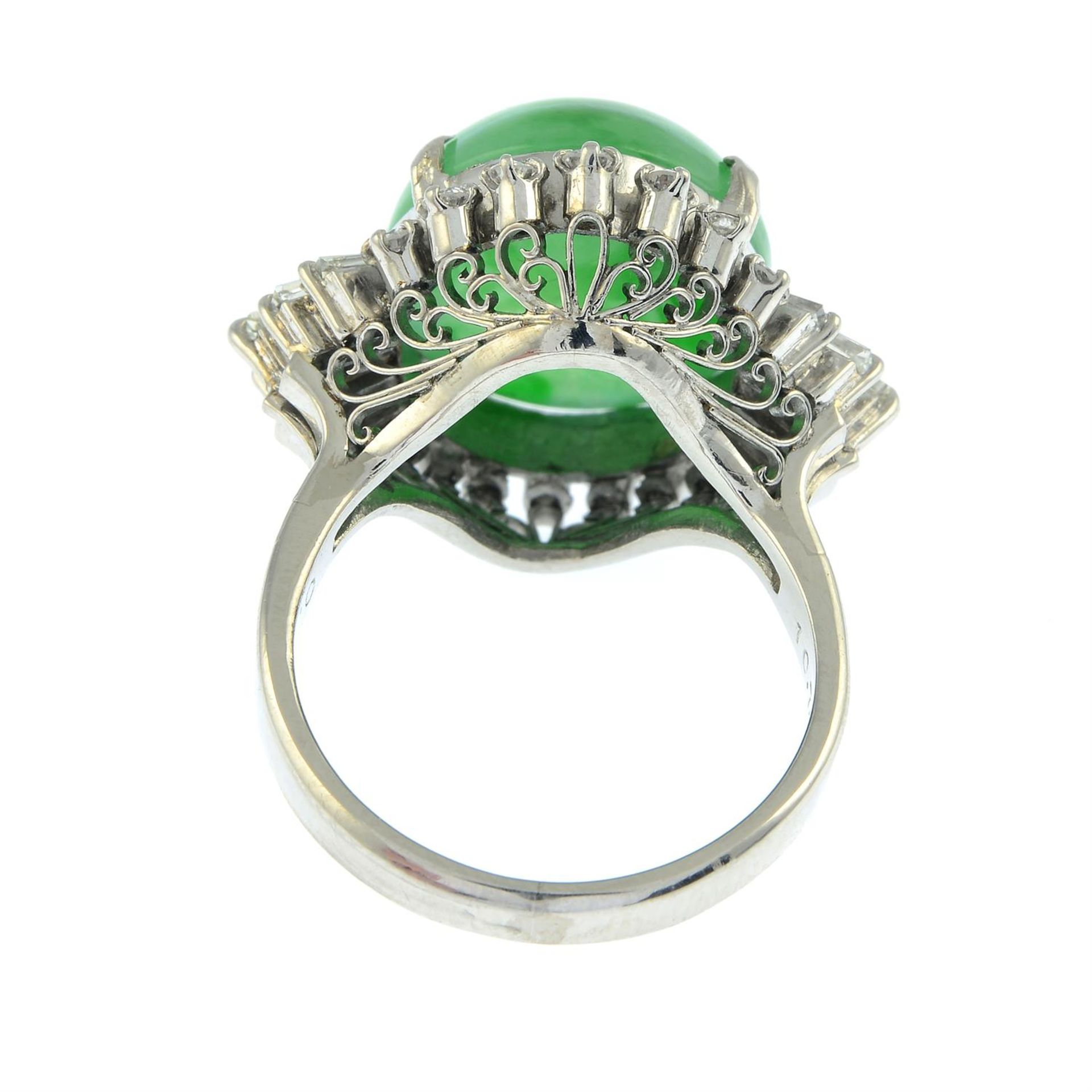 A jadeite jade and vari-cut diamond dress ring. - Image 4 of 5