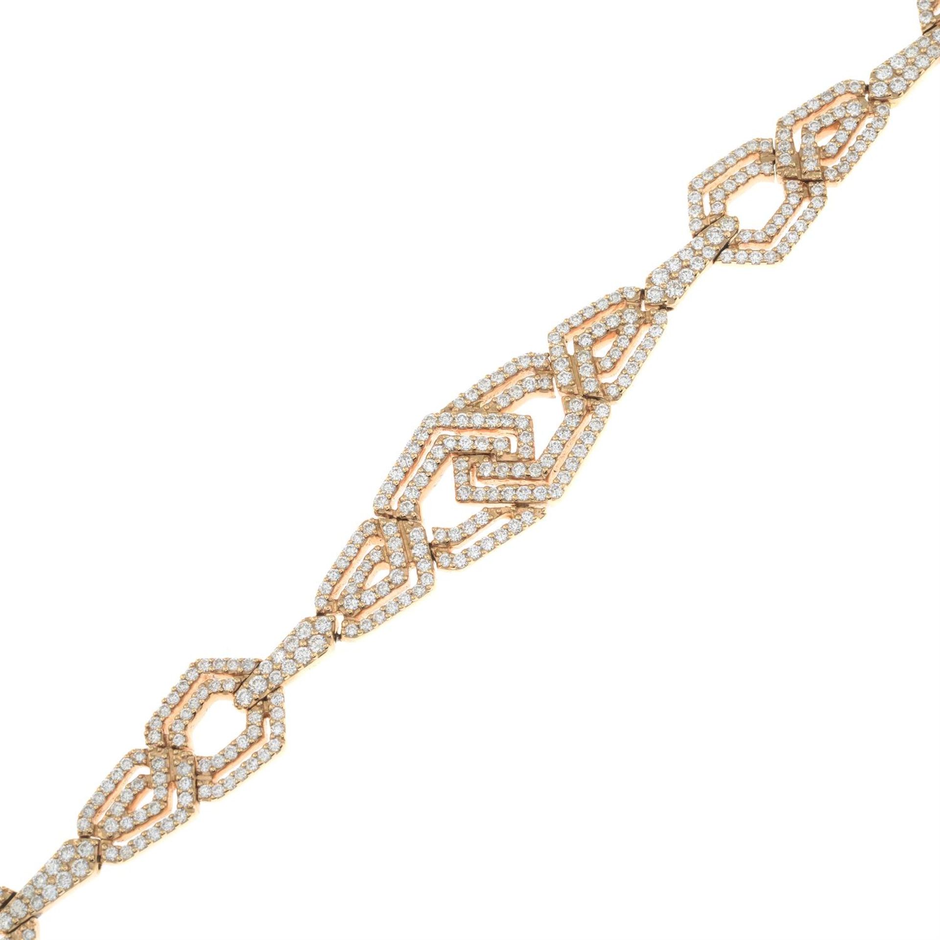 An 18ct gold diamond 'The London Collection' geometric bracelet. - Bild 5 aus 5
