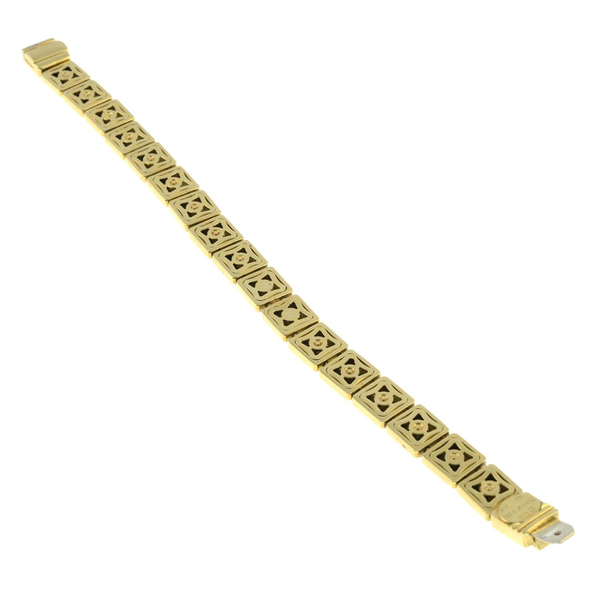 An 18ct gold square tile-link bracelet, by Tiffany and Co. - Image 5 of 5