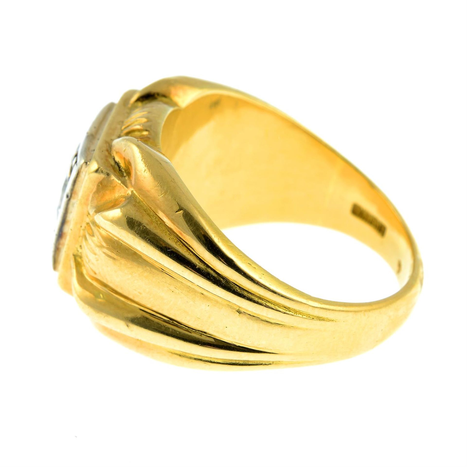 A gentleman's 1960s 18ct gold diamond single-stone ring, by Kutchinsky. - Bild 3 aus 5