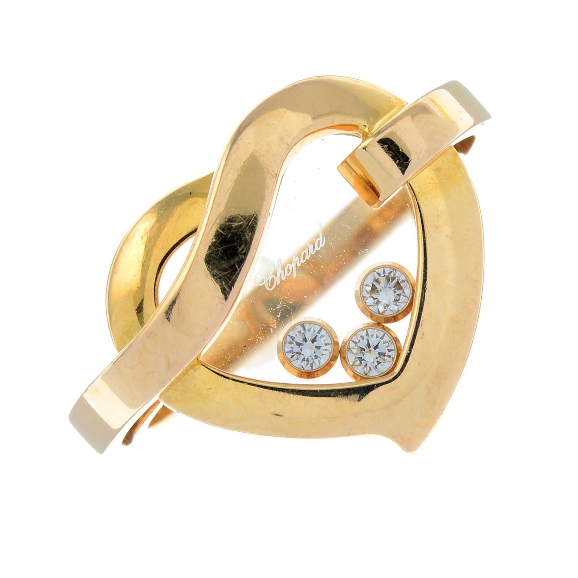 An 18ct gold 'Happy Diamonds' heart ring, by Chopard. - Image 2 of 5